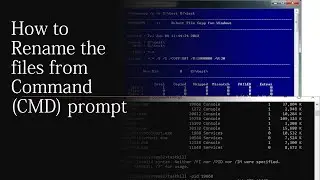 How to Rename the files from Command (CMD) prompt