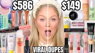 Testing *VIRAL* ELF Makeup Dupes vs High End Makeup 🤯 Which Is Better? Drugstore vs High End Makeup