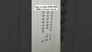 Езда на лифте МЛМ 2018 1000 кг. 13 пасс. 1,6 м/с. 