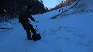 За щукарями на жерлицы.Верховья р.Ухра.