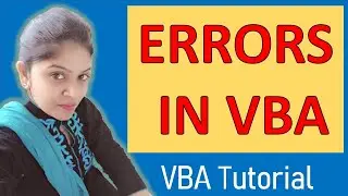 Errors in VBA | VBA Errors | Types of Errors in Excel VBA