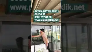Gezer sistem pileli sineklik. Sürme doğramalar ve geniş mekanlar için ideal sistem. #sineklik