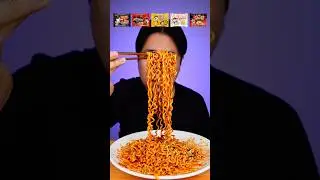 EATING VARIOUS FLAVOR OF SAMYANG NOODLES 