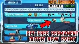 BGMI NEW FREE PERMANENT OUTFIT #BGMI #PUBGMOBILE