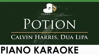 Calvin Harris, Dua Lipa, Young Thug - Potion - LOWER Key (Piano Karaoke Instrumental)