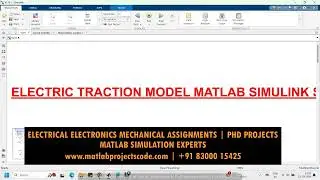 ELECTRIC TRACTION MODEL MATLAB SIMULINK SIMULATION | ELECTRIC TRACTION