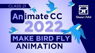 Adobe Animate CC 2022: Flying Bird Animation| Flash tutorial | 2d animation | Hindi