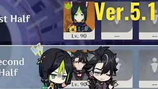 【原神】Ver.5.1 ティナリ＆リオセスリの両単騎で螺旋12層 ☆9クリア / Ver.5.1 Spiral Abyss Floor 12 Tighnari ＆ Wriothesley Solo