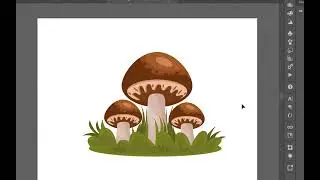 How to Draw Vector mushroom in Illustrator | ADOBE ILLUSTRATOR Tutorial
