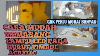 cara merakit  lampu huruf timbul
