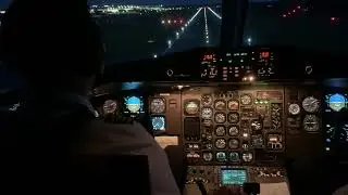 ATR42-200 landing cockpit view