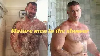 Mature Men in the shower #HairyMen #GymFitMatureMen muscletv