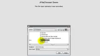 Java - Locating files and directories (JFileChooser)