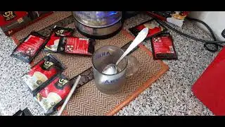 Vietnamese coffee 3 in 1 with coconut milk. ☕🥥🇻🇳❤😋 Вьетнамский кофе 3 в 1 на кокосовых сливках.