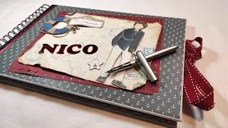 Libro de firmas de comunión personalizado Niño. Álbum comunión scrapbook. Regalo comunión