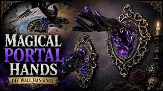 DIY Halloween Wall Hanging - Turn Jewelry Holders into Gothic Decor!