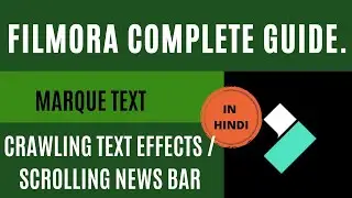 Filmora Tutorial: How To Create Marquee (Crawling/ News Bar) Text.
