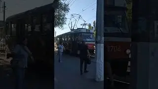 Tatra T3SU, б/н 2704 маршрут №6 на улице Ангарская
