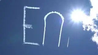 Plane Smoke Writing in Sky at EAA Airventure Oshkosh