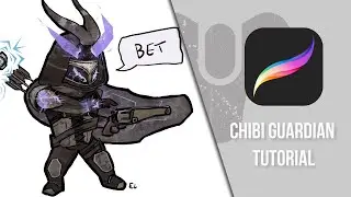 Noevuh's chibi Hunter Guardian | Destiny 2 Beyond light Fan Art time lapse
