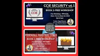 #1 Enroll 'CCIE Security v6.1' Training | Sagar Dhawan | New Wknd Batch | 28-Oct-2023 @ 9PM IST
