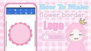 Cara membuat flower border logo olshop | Aisya