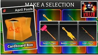 Cardboard Box Crate - Toilet Plunger | Rubber Chicken | Leafy Stick Preview [April Fools Update STK]