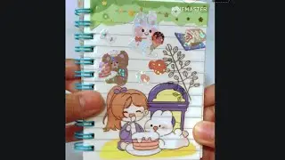[ASMR] Chilling journal✨!! #scrapbooking #journaling #sticker #kawaii #satisfying #diy