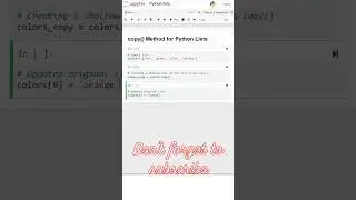 10. copy() Method for Python Lists