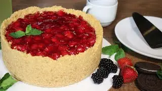 Ванильный чизкейк с вишневым топпингом