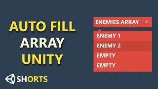 How to Autofill Inspector Array Automatically with Script Unity | #shorts