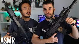 ASMR WITH OUR WEAPONS 3 - ASMR IN SPANISH - LESCOUSINSASMR