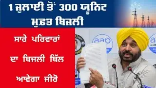 Punjab Government Announced 300 Unit Of Electricity Free For All | Free 300 Electricity Units Punjab