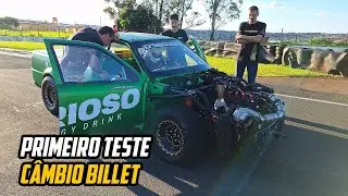PRIMEIRO TESTE COM O NOVO CÂMBIO BILLET NA SAVEIRO 4X4
