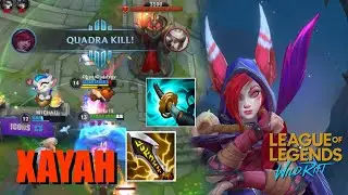 XAYAH ON QUADRA KILL! 0 DEATH CRIT BUILD MVP | WILD RIFT