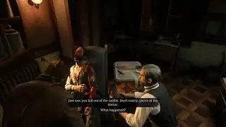 This NPC's arm got amputated in Red Dead Redemption 2
