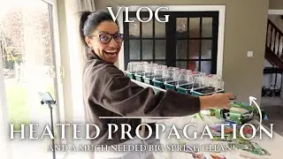 Vlog | Beginner sowing seeds in heated propagators and a big spring clear out