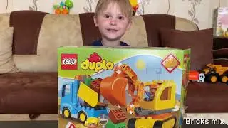 Обзор Лего дупло 10812 строительная техника/ Глеб собирает Лего дупло