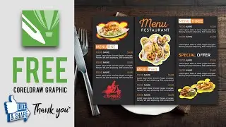 CorelDraw Tutorial - Digital restaurant menu template design | Adobe Tutorial