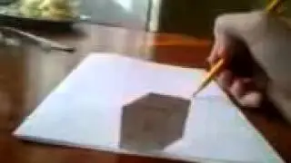 Как нарисовать 3Д квадрат))