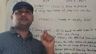 Choice and List control programming demo in java