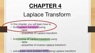 LAPLACE TRASFORM: Laplace transform using table