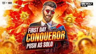 FOURTH DAY OF SOLO VS SQUAD CONQUEROR PUSH | SOLO CONQUEROR PUBG MOBILE LIVE mmWOLFLIVE