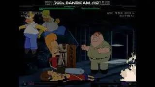 Mugen - Homer Simpson and Beavis vs Peter Griffin and Butt-Head