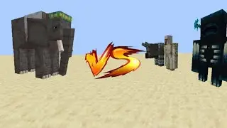 Elephant (Alex's Mobs) vs Strongest Vanilla Mobs | Minecraft Mob Battle