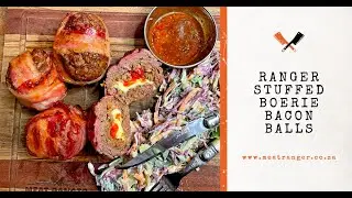 Stuffed Bacon Wrapped Boerie Balls