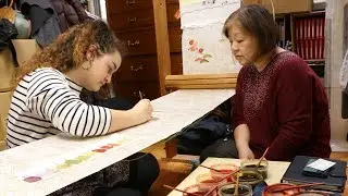 Hand drawn Kyo-Yuzen dyeing experience