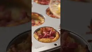 Картофельные гнездо с яйцом и беконом, сыром