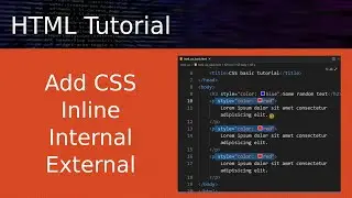 How to add CSS in HTML tutorial