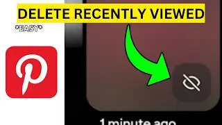 How To Delete Recently Viewed on Pinterest(EASY)